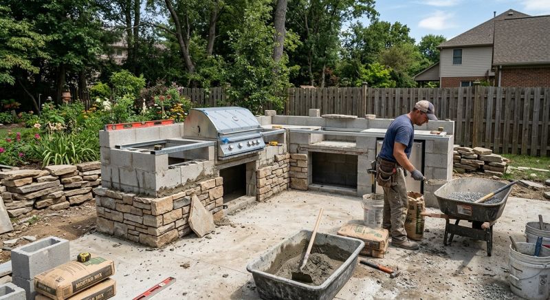 Outdoor Kitchen Construction in Roswell, GA